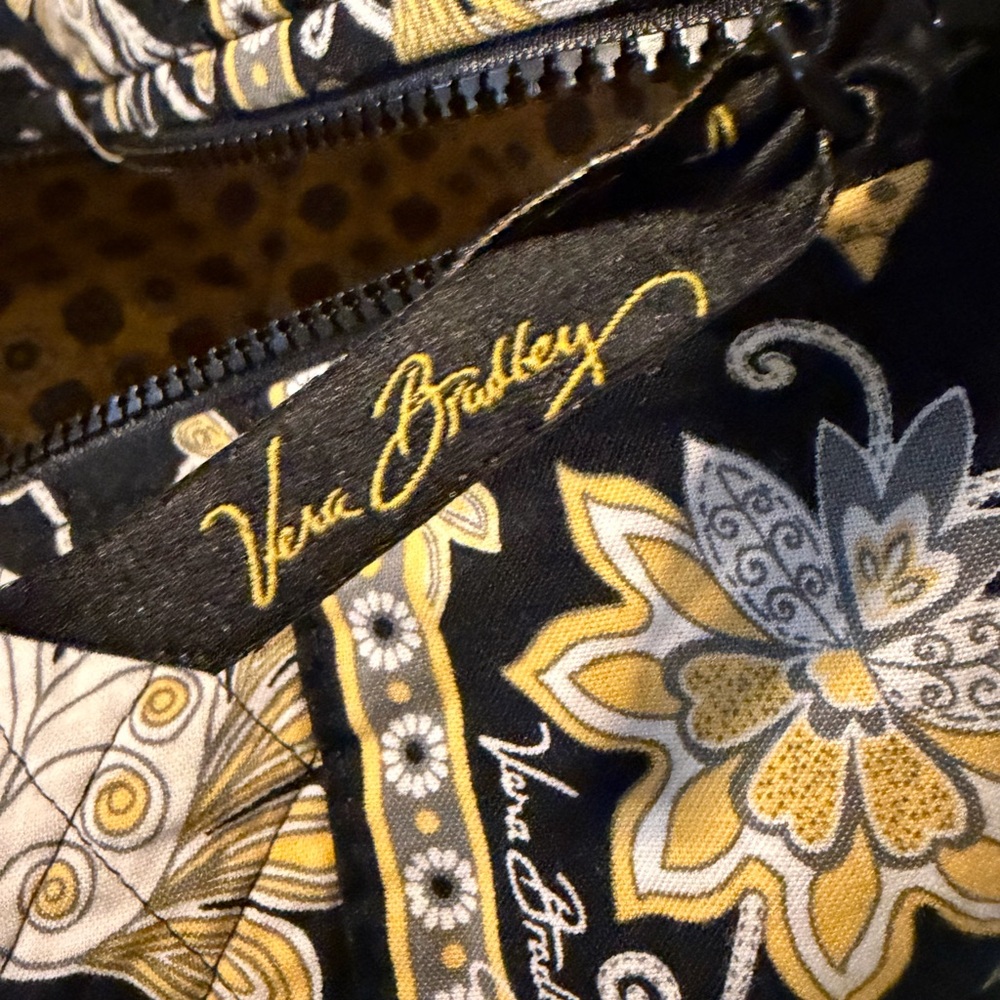 Vera Bradley Black and Yellow Floral Pattern